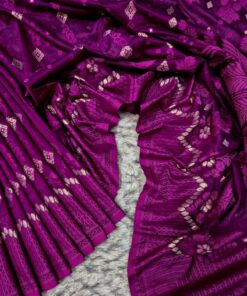 নিউ টেনসিল জরি জামদানি রয়্যাল পার্পেল
