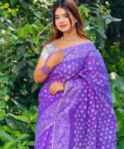 নাক ফুল জামদানী পার্পেল