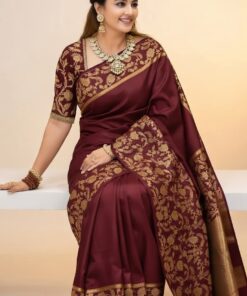 Premium Pure Katan Silk Saree (Deep Wine Marron )
