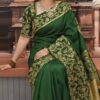 Premium Pure Katan Silk Saree (Bottle Green)